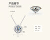 Moissanite Necklace 925 Sterling Silver Gold Plated Geometric Pattern Fourclaw Electroplating Oshaped Chain Women's Jewelry
