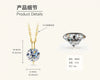 Moissanite Necklace 925 Sterling Silver Gold Plated Geometric Pattern Fourclaw Electroplating Oshaped Chain Women's Jewelry