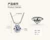 Moissanite Necklace 925 Sterling Silver Gold Plated Geometric Pattern Fourclaw Electroplating Oshaped Chain Women's Jewelry