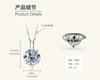 Moissanite Necklace 925 Sterling Silver Gold Plated Geometric Pattern Fourclaw Electroplating Oshaped Chain Women's Jewelry