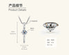 Moissanite Necklace 925 Sterling Silver Gold Plated Geometric Pattern Fourclaw Electroplating Oshaped Chain Women's Jewelry