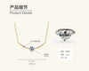 Moissanite Necklace 925 Sterling Silver Gold Plated Geometric Pattern Fourclaw Electroplating Oshaped Chain Women's Jewelry