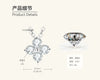 Moissanite Necklace 925 Sterling Silver Gold Plated Geometric Pattern Fourclaw Electroplating Oshaped Chain Women's Jewelry