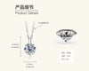 Moissanite Necklace 925 Sterling Silver Gold Plated Geometric Pattern Fourclaw Electroplating Oshaped Chain Women's Jewelry