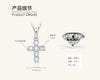 Moissanite Necklace 925 Sterling Silver Gold Plated Geometric Pattern Fourclaw Electroplating Oshaped Chain Women's Jewelry