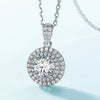 Moissanite Pendant Necklace Silver 925 Geometric Diamond Inlaid Light Luxury