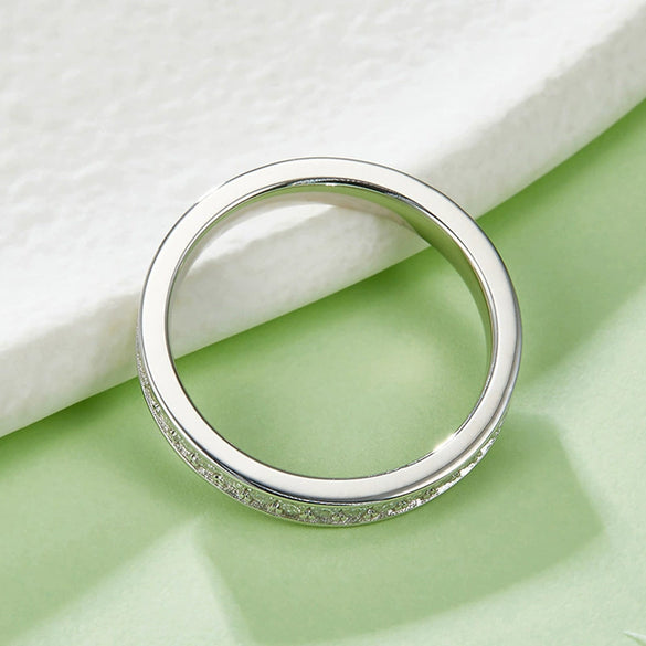 Moissanite Ring S925 Silver Geometric Style Ladies Jewelry