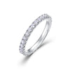 Moissanite Ring S225 Silver Geometric Style