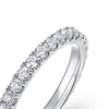 Moissanite Ring S225 Silver Geometric Style