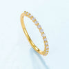 Moissanite Ring S925 Silver 10K Gold Inlaid Geometric Fashion Women's