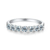 Moissanite Ring S925 Sterling Silver Fashion Style With Geometric Design Electroplated