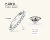 Moissanite Ring 925 Sterling Silver Geometric Design Electroplated Couple Ring