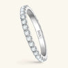 Moissanite Ring 925 Sterling Silver Geometric Design Electroplated Couple Ring
