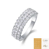 Moissanite Ring 925 Sterling Silver Geometric Fashion Highend Women's Ring Set With Diamonds