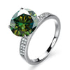 Moissanite Ring Synthetic Moissanite Round Shape Set With Precious Stones Men's