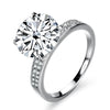 Moissanite Ring Synthetic Moissanite Round Shape Set With Precious Stones Men's