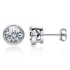 Moissanite S925 Sterling Silver Geometric Style Electroplated Earrings For Women