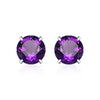 Moissanite S925 Sterling Silver Goldplated Geometric Fourclaw Earrings