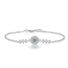 Moissanite Silver Bracelet For Women Simple Geometric Micropaved Style