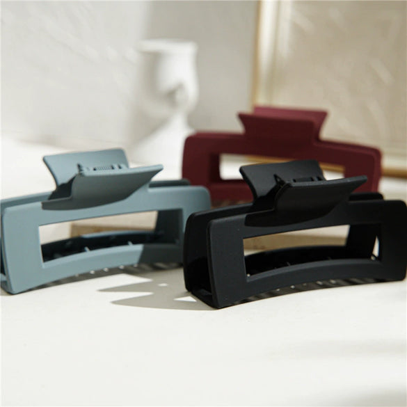 Morandi Color Solid Simple Women's Abs Hair Clip Shark Clip Seiko