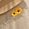Mori Fairy Style Women's Handmade Pearl Flower Hair Band Bridal Headwear With Sunflower And Daisy Details