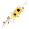 Mori Fairy Style Women's Handmade Pearl Flower Hair Band Bridal Headwear With Sunflower And Daisy Details