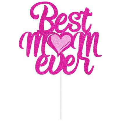 Mother'S Day Mama Letter Heart Shape Paper Party Cake Decorating Supplies