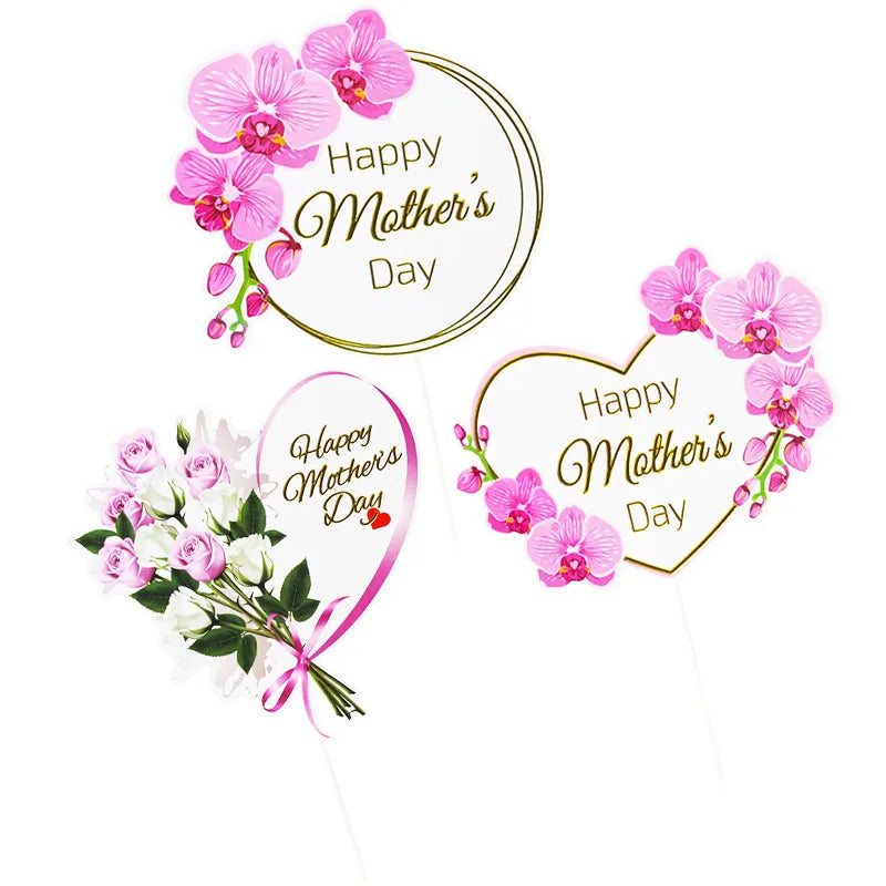 Mother'S Day Sweet Letter Heart Shape Flower Paper Casual Daily Party Decorative Props