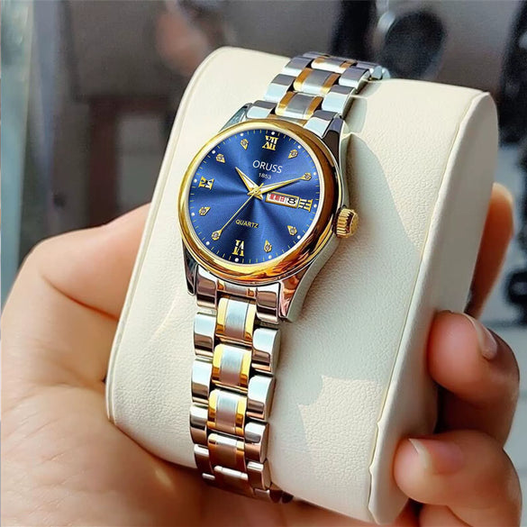 Movement Mechanical Women's Watch Alloy Tungsten Steel Color Round Dial Waterproof