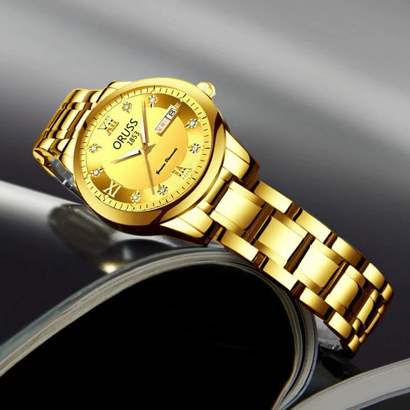 Movement Mechanical Women's Watch Alloy Tungsten Steel Color Round Dial Waterproof