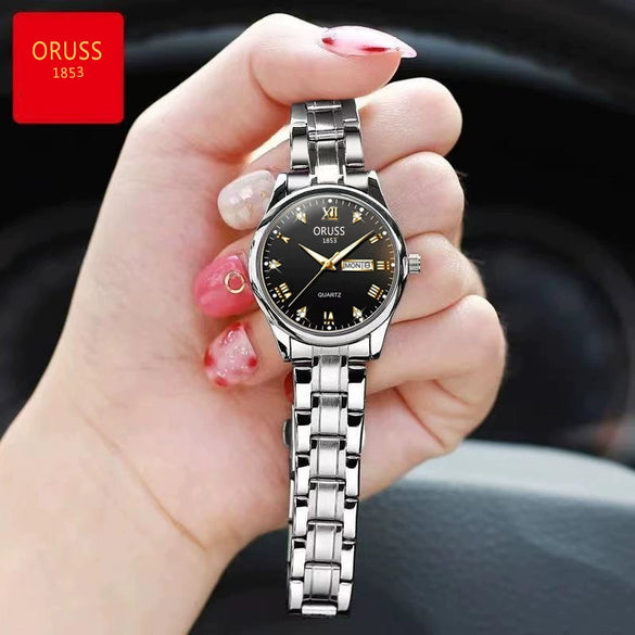 Movement Mechanical Women's Watch Alloy Tungsten Steel Color Round Dial Waterproof