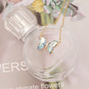 Multi Color Gradient Butterfly Stainless Steel And Copper Necklace With Electroplating Treatment