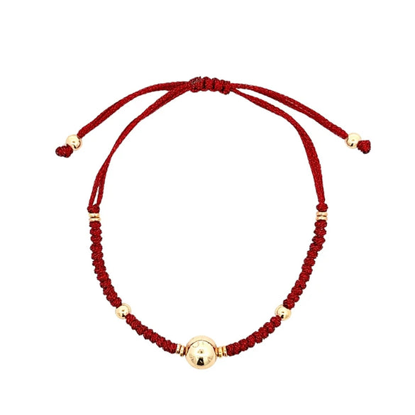 Multi Color Hand Woven Beaded Metal Bracelet For Women With 18K Copper Gold Plated Beads