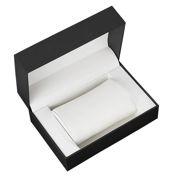 Multi Function Square Watch Box Metal Paper Pu Coated Glass Unisex