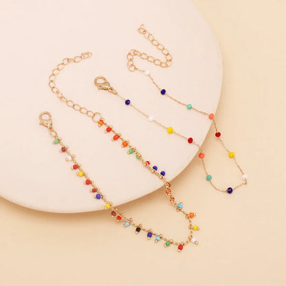 Multi-Layer Color Miyuki Beads Bohemian Anklet Wholesale Nihaojewelry