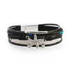 Multi Layer Leather Starfish Bead Bracelet For Women