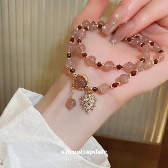 Multi Layered Winding Freshwater Imitation Pearl Beaded Bracelet Retro Geometric Style Handmade