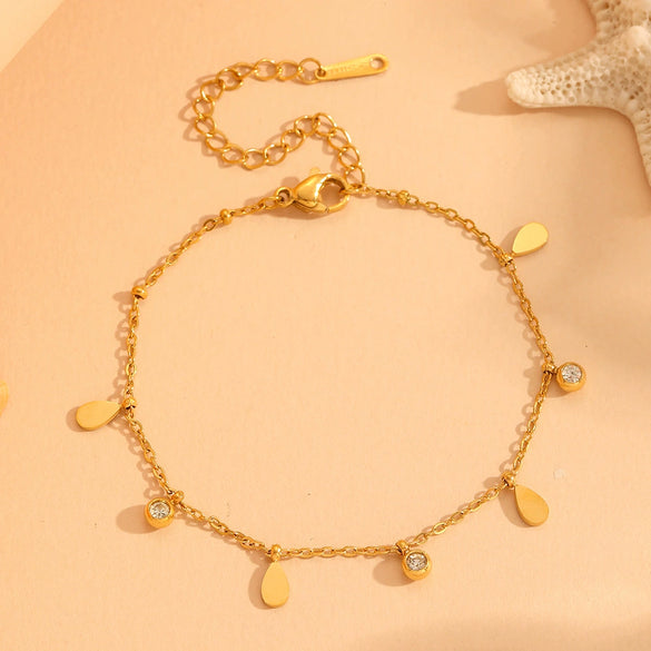 Multi Pendant Women's Necklace In Titanium Steel With Four Leaf Clover Love Star Moon Devil's Eye And Geometric Patterns