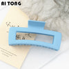 Multi-Size Frosted Grab Clip Square Clip Simple Temperament Hairpin Big Hair Shark Clip Hair Accessories