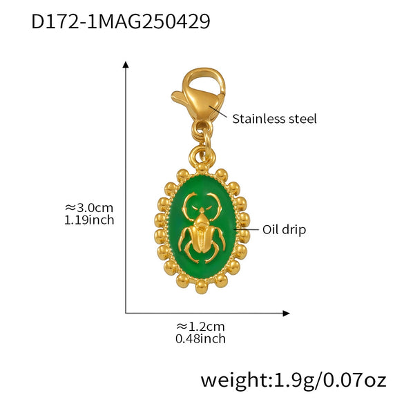 Multiaccessory Necklace Bracelet 316L Stainless Steel Furnace Vacuum Plated With Devil's Eye Pattern In Colorful Style