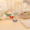 Multicolor Butterfly Pendant Fashion Stainless Steel Necklace
