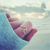 Multicolor Geometric Wave Ring Electroplated Metal Simple Unisex Jewelry Accessory