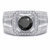Multicolor Moissanite Full Diamond Four Claw Men's And Women's Ring In 925 Silver With Geometric Styling And Electroplating