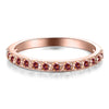 Multicolor Moissanite Oneline Single Row Round Stacked Simple Sterling Silver Ring With Geometric Design And Electroplating