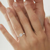 Multicolor Moissanite Twisted Arm Classic Sixclaw Ring For Women In 925 Silver With Geometric Design And Electroplating