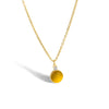 Multicolor Round Gem Ochain Necklace Plated With Real Gold Geometric Style