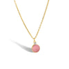 Multicolor Round Gem Ochain Necklace Plated With Real Gold Geometric Style