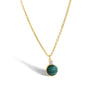 Multicolor Round Gem Ochain Necklace Plated With Real Gold Geometric Style