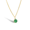 Multicolor Round Gem Ochain Necklace Plated With Real Gold Geometric Style