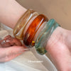 Multicolor Shaped Acrylic Resin Women's Handmade Light Luxury Niche Design Exaggerated Irregular Geometric Bracelet